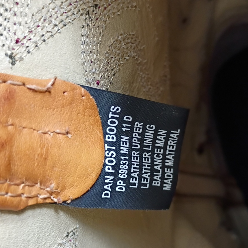 DAN POST WESTERN BOOTS OIL RESISTANT FOR MEN'S - Picture 10 of 13